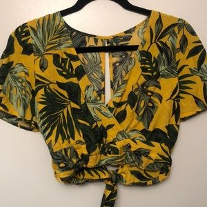 South moon under 2 piece set Leaf print